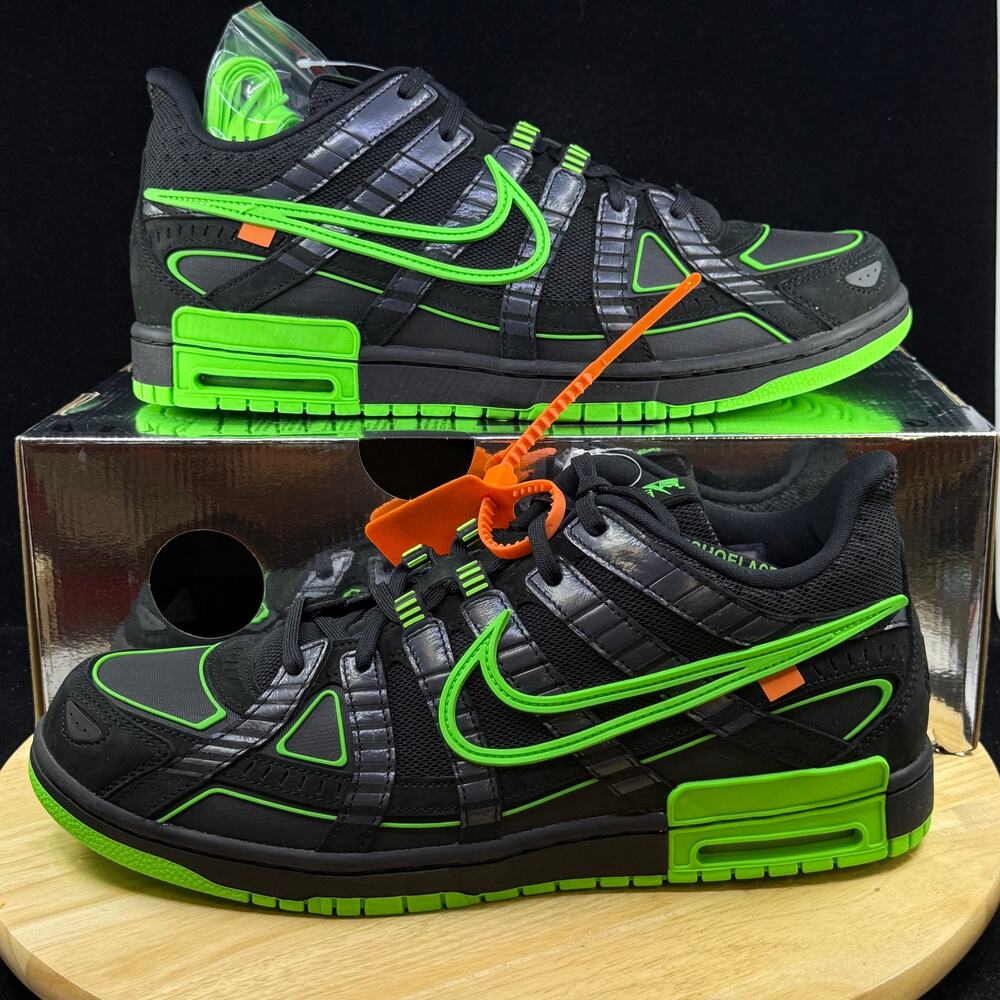 Nike X Off White Air Rubber Dunk Low Sz 14 Green Strike Limited Rare CU6015-001